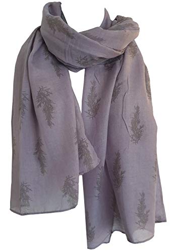 Glamlondon GlamLondon Rosemary Sprigs Print Scarf Womens Light Fashion Shawl Wrap