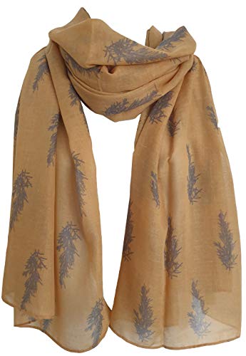Glamlondon GlamLondon Rosemary Sprigs Print Scarf Womens Light Fashion Shawl Wrap