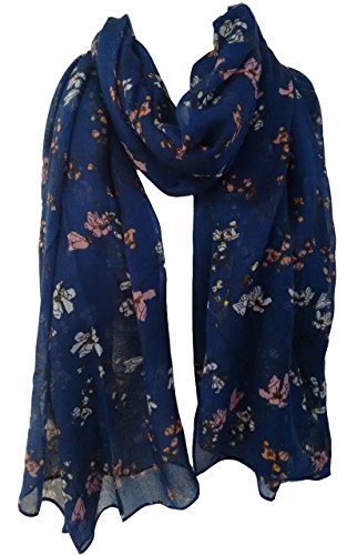 glamlondon GlamLondon Scarf Womens Floral Printed Large Soft Sarong Shawl Ladies Wrap