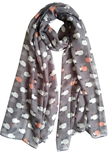 Glamlondon GlamLondon Sheep Herd Print Scarf Ladies Woolly Animal Fashion Shawl Wrap