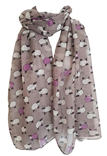 Glamlondon GlamLondon Sheep Herd Print Scarf Ladies Woolly Animal Fashion Shawl Wrap