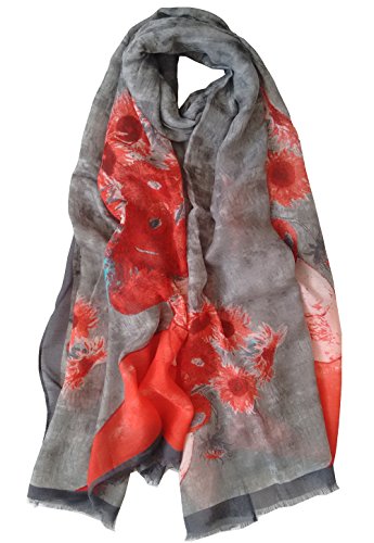 Glamlondon GlamLondon Sunflower Print Scarf Ladies Flower Fashion Floral Shawl Wrap