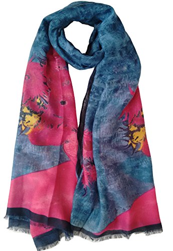 Glamlondon GlamLondon Sunflower Print Scarf Ladies Flower Fashion Floral Shawl Wrap