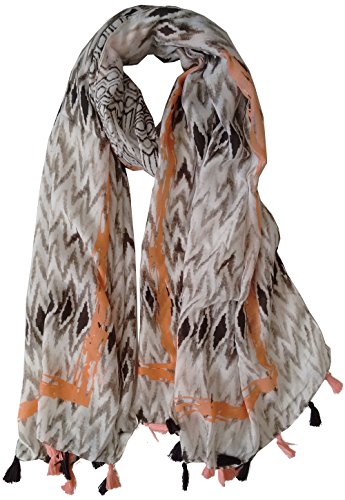 Glamlondon GlamLondon Tassel Waves Scarf Large Size Fashionable Printed Women Multi Purpose Wrap
