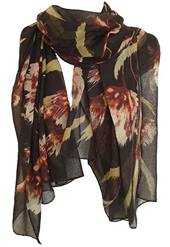 Glamlondon GlamLondon Thistle Print Scarf Womens Flower Fashion Floral Shawl Wrap