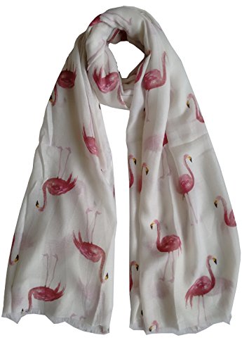 glamlondon GlamLondon Watercolour Flamingo Scarf Ladies Lightweight Printed Fashion Oversize Wrap glamlondon GlamLondon Watercolour Flamingo Scarf Ladies Lightweight Printed Fashion Oversize Wrap