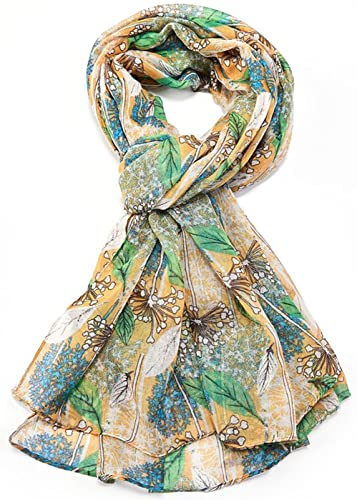 Glamlondon GlamLondon Women's Allium Floral Print Scarf Super Soft Wrap
