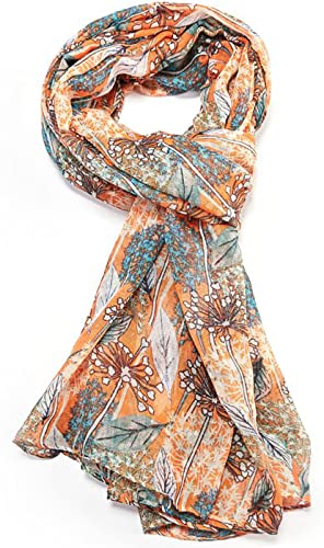 Glamlondon GlamLondon Women's Allium Floral Print Scarf Super Soft Wrap