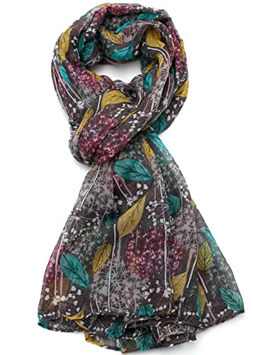 glamlondon GlamLondon Women's Allium Floral Print Scarf Super Soft Wrap