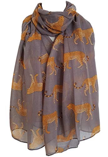 Glamlondon GlamLondon Women's Cheetah Print Scarf New Leopard Animal Oversize Design