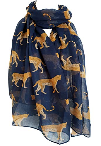 Glamlondon GlamLondon Women's Cheetah Print Scarf New Leopard Animal Oversize Design