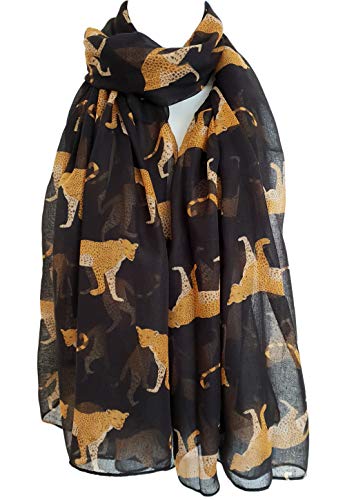 glamlondon GlamLondon Women's Cheetah Print Scarf New Leopard Animal Oversize Design