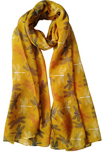 Glamlondon GlamLondon Women's Chic Dragonfly Print Scarf