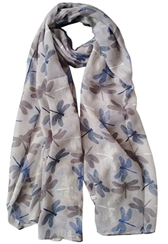 Glamlondon GlamLondon Women's Chic Dragonfly Print Scarf