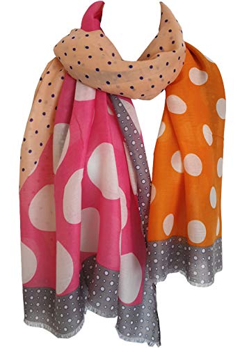 Glamlondon GlamLondon Women's Dots Spots Printed Fashion Scarf
