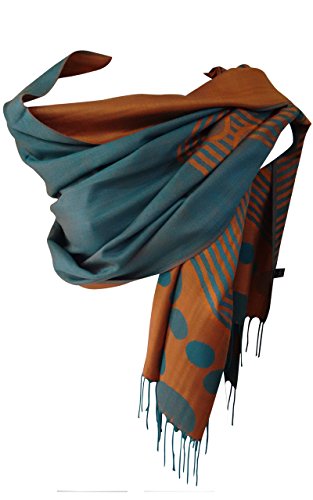 glamlondon GlamLondon Women's Dots Stripes Pattern Pashmina Scarf