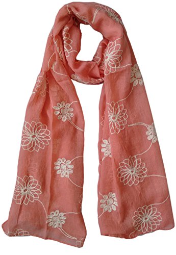 Glamlondon GlamLondon Women's Embroidery Floral Fashion Scarf