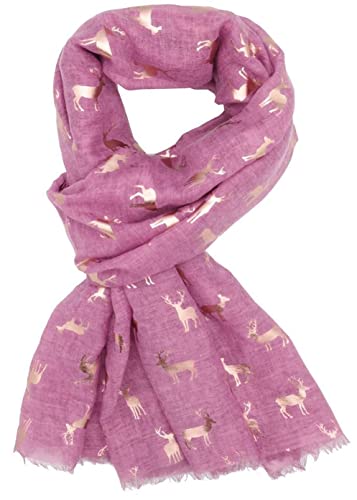 Glamlondon GlamLondon Women's Glitter Deer Print Scarf