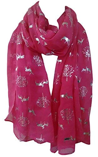 glamlondon GlamLondon Women's Glitter Deer Print Scarf