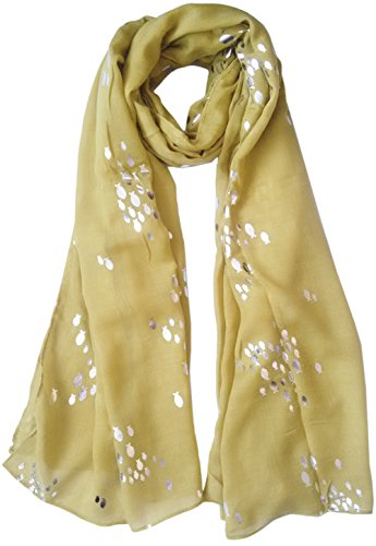 Glamlondon GlamLondon Women's Glitter Foil Fish Printed Scarf