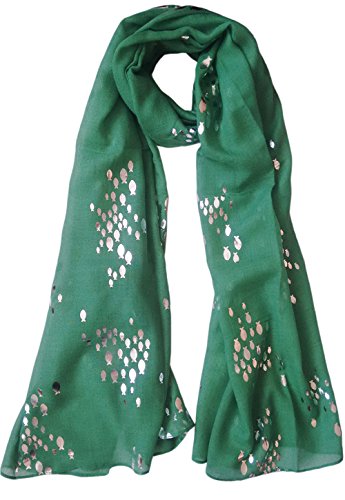 glamlondon GlamLondon Women's Glitter Foil Fish Printed Scarf