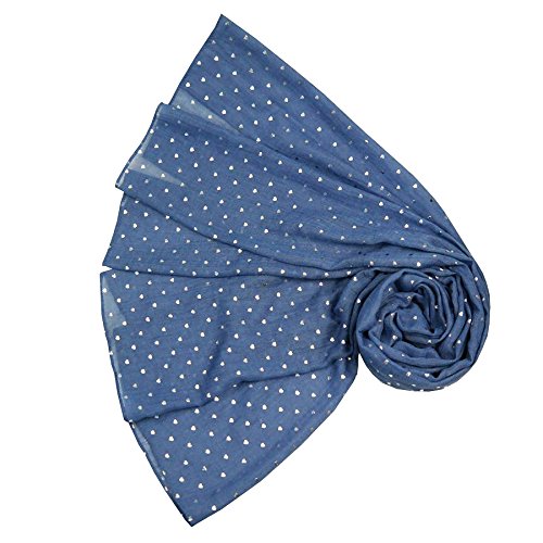 Glamlondon GlamLondon Women's Glitter Heart Print Scarf