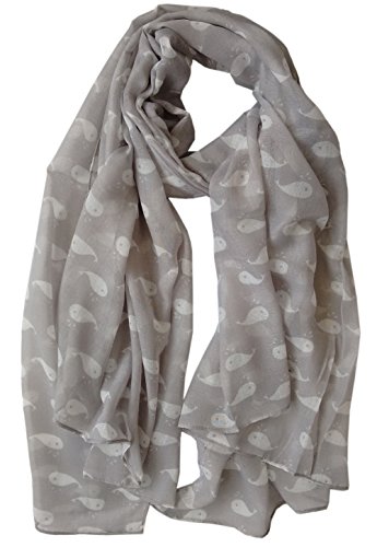 Glamlondon GlamLondon Women's Little Whales Print Scarf