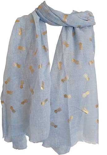 Glamlondon GlamLondon Women's Pineapple Gold Glitter Scarf