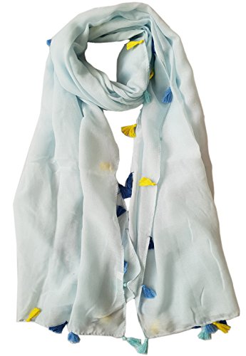 Glamlondon GlamLondon Women's Plain Scarf With Tassel