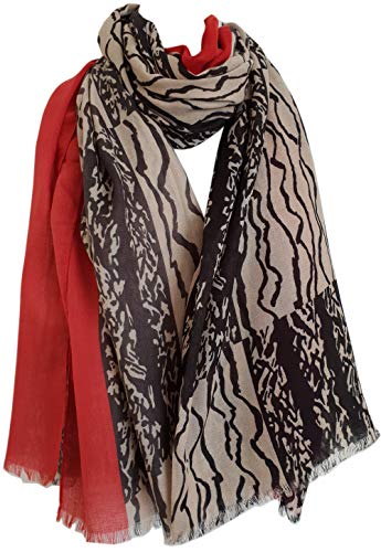 Glamlondon GlamLondon Women's Scribble Pattern Scarf Oversize Latest Fashion Multi Wrap