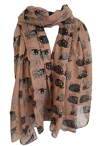 Glamlondon GlamLondon Women's Sketch Sheep Printed Scarf
