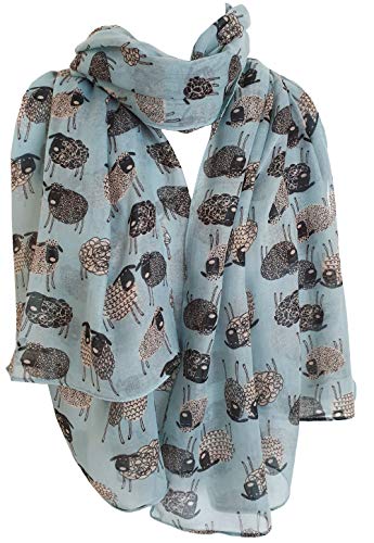 Glamlondon GlamLondon Women's Sketch Sheep Printed Scarf