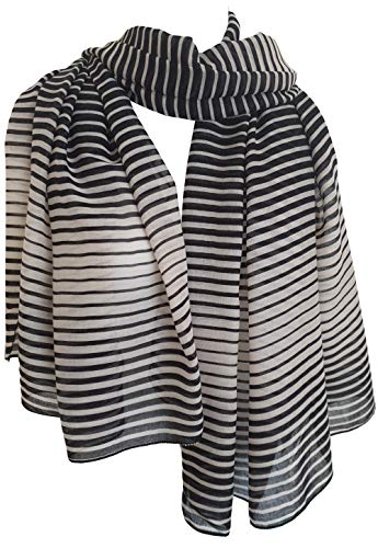 Glamlondon GlamLondon Women's Stripes Printed Scarf Oversize Latest Fashion Multi Wrap