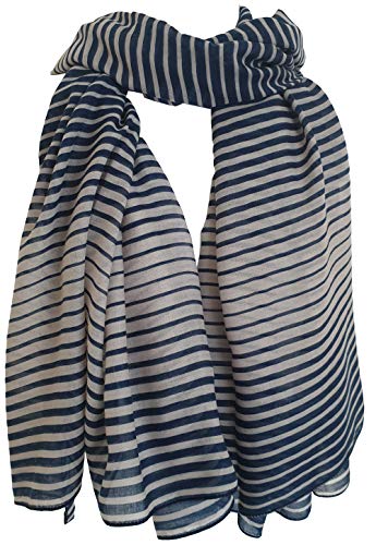 Glamlondon GlamLondon Women's Stripes Printed Scarf Oversize Latest Fashion Multi Wrap