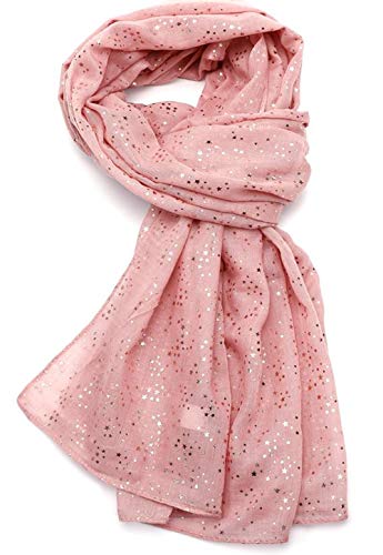 Glamlondon GlamLondon Women's Tiny Glitter Star Pattern Scarf