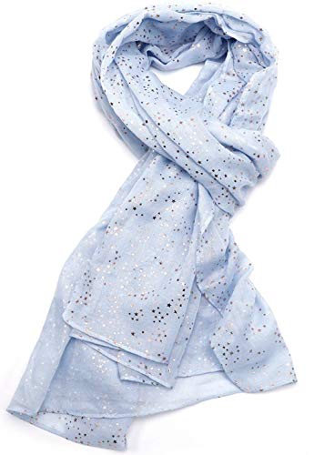 Glamlondon GlamLondon Women's Tiny Glitter Star Pattern Scarf