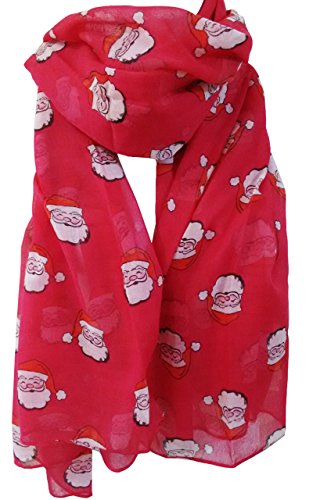 Glamlondon GlamLondon Women's Vintage Santa Printed Father Christmas Scarf