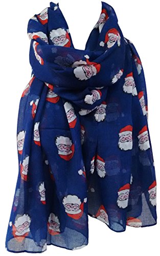 Glamlondon GlamLondon Women's Vintage Santa Printed Father Christmas Scarf
