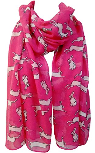 Glamlondon Rabbit Print Scarf Hare Bunny Animal Womens Ladies Fashion Soft Big Shawl Sarong Wrap