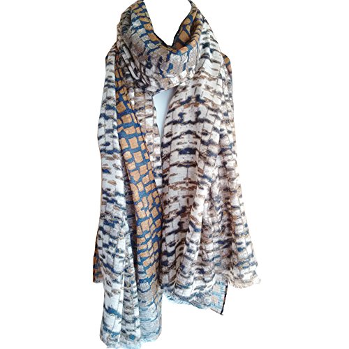 Glamlondon Shaded Squares Print Scarf Check Checks Pattern Beautiful New Oversized Shawl