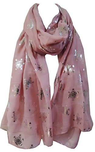 Glamlondon Snowflake Scarf Glitter Christmas Frozen Snow Flakes Womens Large Gift For Her Scarves