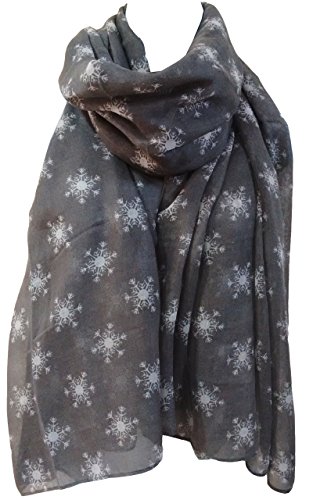 Glamlondon Women's Christmas Scarf Large Various Xmas Theme Printed Festive Wrap Sarong Shawl