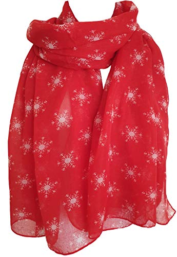 Glamlondon Women's Christmas Scarf Large Various Xmas Theme Printed Festive Wrap Sarong Shawl