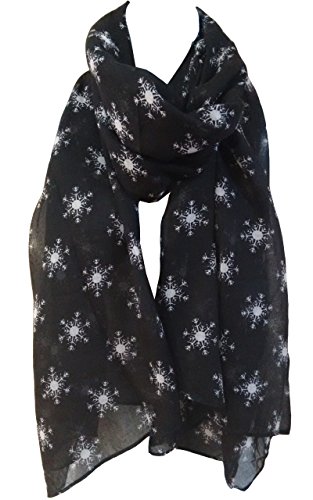 Glamlondon Women's Christmas Scarf Large Various Xmas Theme Printed Festive Wrap Sarong Shawl