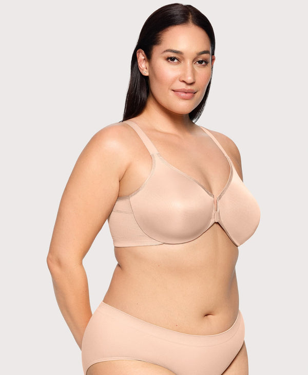 Glamorise Front-Closure Posture Back WonderWire Bra Cafe