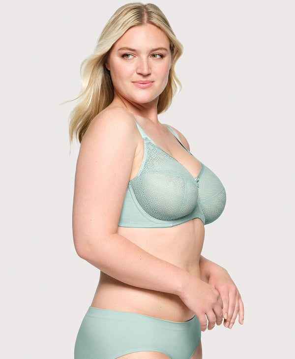 Glamorise Lace Comfort WonderWire Bra Jade
