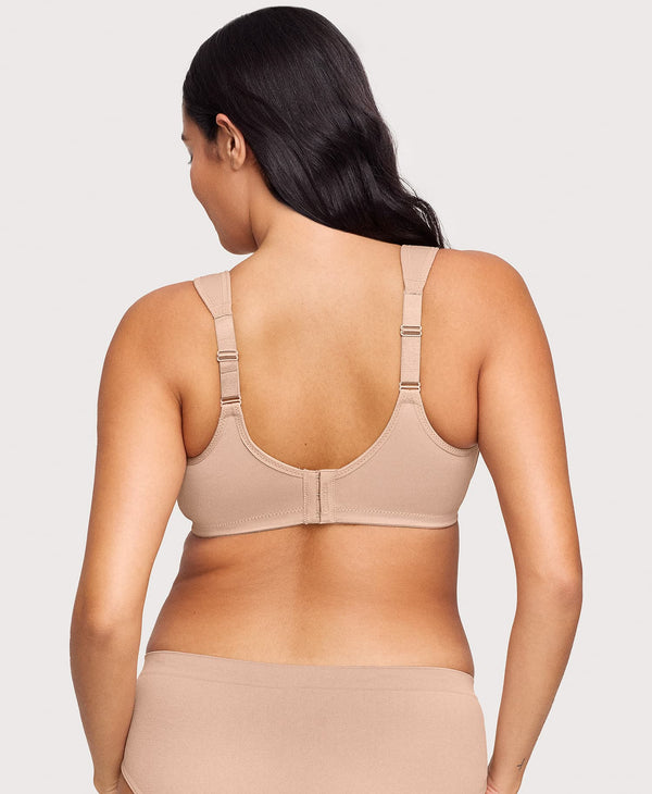 Glamorise Low Cut WonderWire Lace Bra Cafe