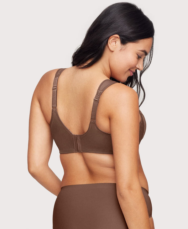 Glamorise Low Cut WonderWire Lace Bra Mocha