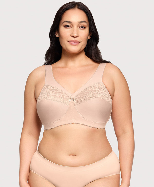 Glamorise MagicLift Cotton Support Bra Cafe