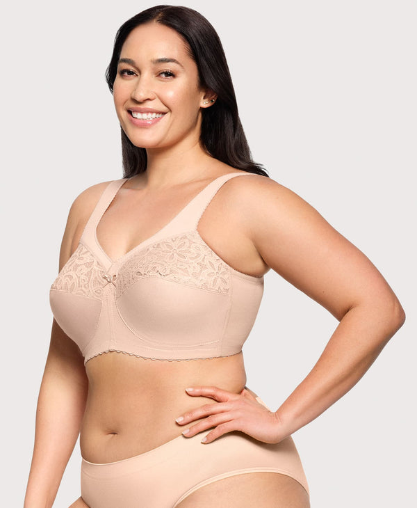 Glamorise MagicLift Cotton Support Bra Cafe